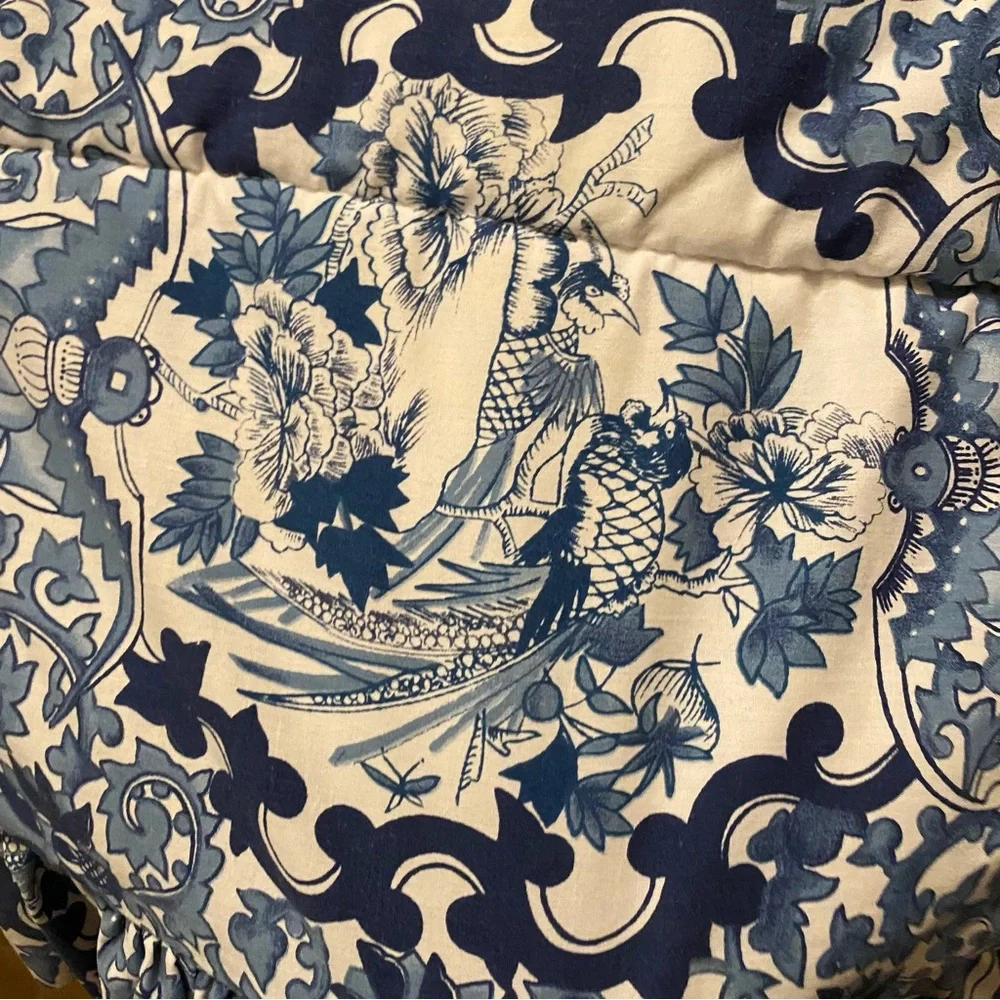 Ralph Lauren RARE Porcelain Blue Tamarind Bird Twin comforter